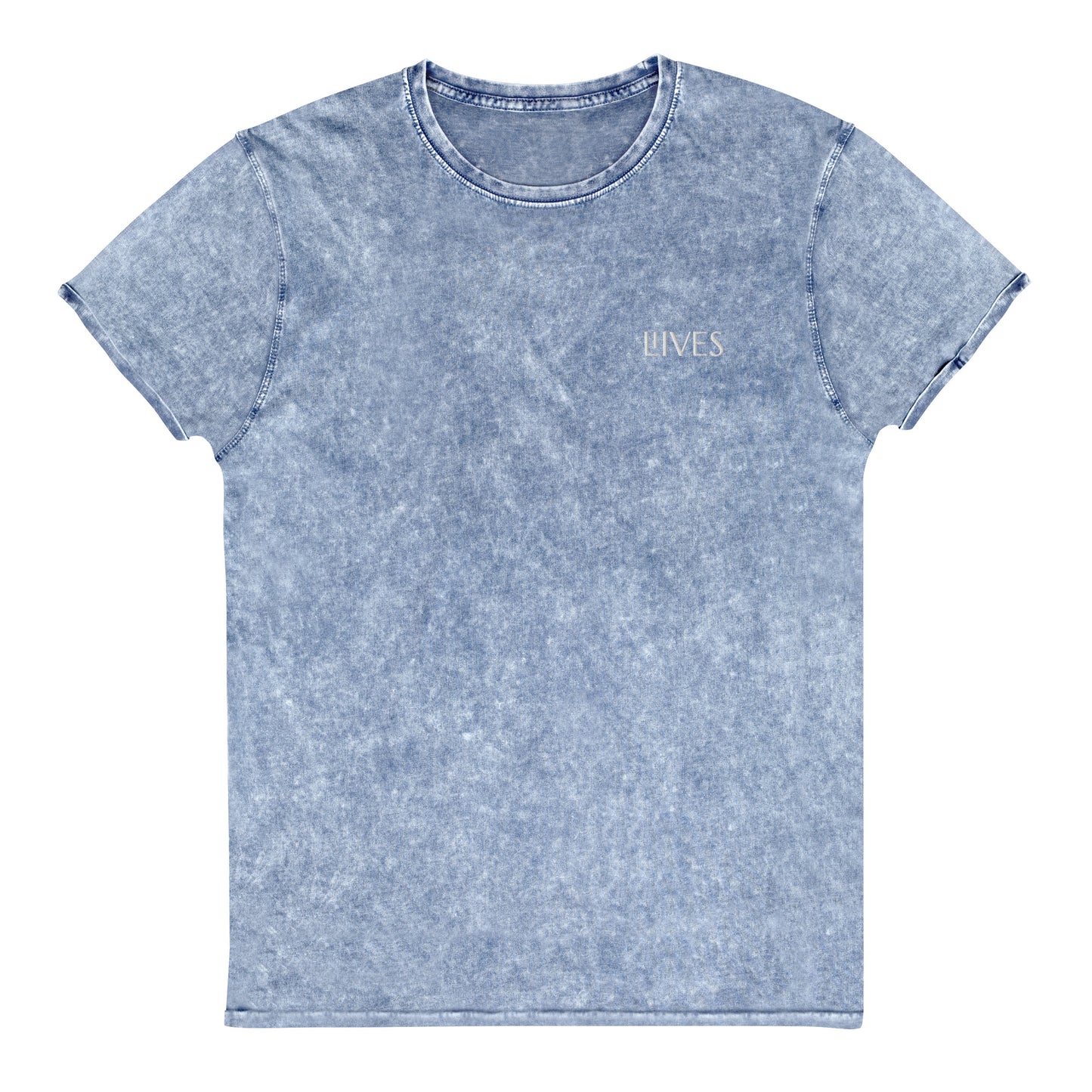 Embroided Unisex Denim Tee